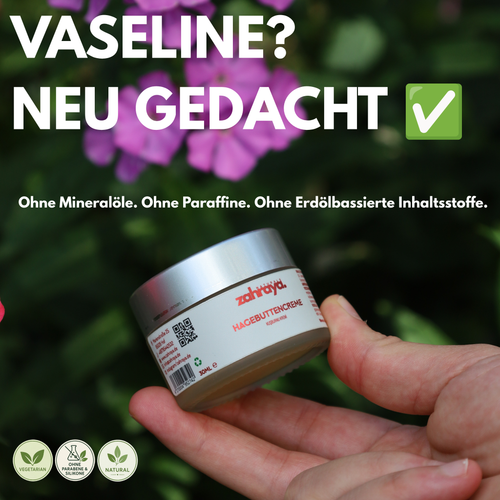 Hagebuttencreme - Naturvaseline, regeneriert und beruhigt trockene Haut